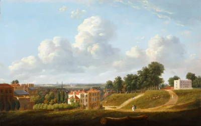 Vista di Crooms Hill con vista su Hyde Vale, dopo il 1824
