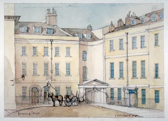 Veduta di Downing Street, Westminster, Londra, 1851