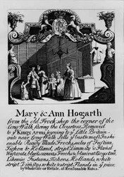 Carta commerciale per il negozio di Mary e Ann Hogarth