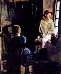 Interno di un cottage, Newlyn (1884)
