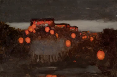 Parata di lanterne (olio su tela)