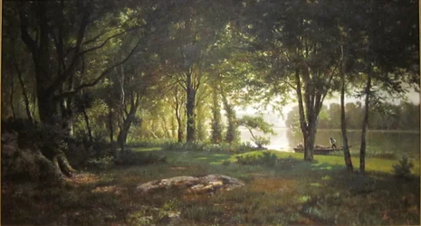 Paesaggio, fiume e foresta
