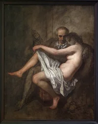 Baudelaire e la presidente Sabatier. Un dipinto intimo e incompiuto che raffigura il poeta Charles Baudelaire (1821-1867) e la sua musa e amante Apollonie Aglaé Sabatier (1822-1889), nota come la presidente che ospitava un salotto mondano nella Parigi del