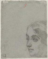 Testa di una donna verso, c. 1857