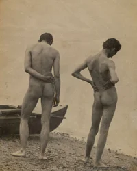 Thomas Eakins e John Laurie Wallace su una spiaggia, 1883