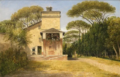 Studio di Raffaello nel giardino di Villa Borghese, Roma, 1849