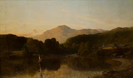 Paesaggio montano con fiume, c.1838-86