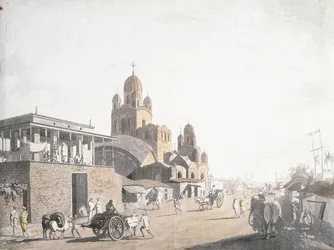 Scena di strada, da "Vedute di Calcutta" di Thomas Daniell, 1786-1788