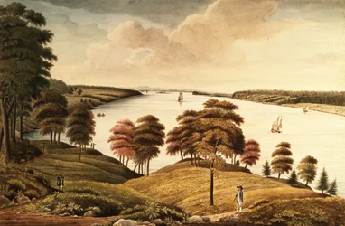Veduta del fiume Hudson da Fort Knyphansen