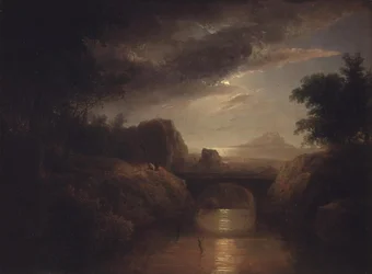 Paesaggio al chiaro di luna