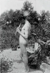 Studio di pifferaio in piedi per Arcadia, c. 1883