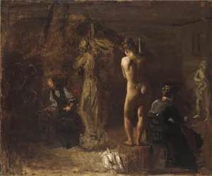 William Rush scolpisce la sua figura allegorica del fiume Schuylkill, 1876