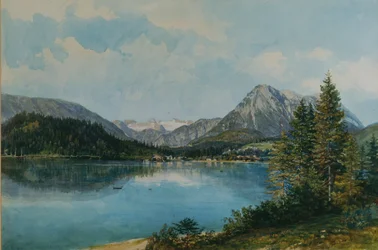 Il lago di Altaussee con il Dachstein