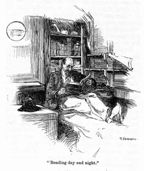 Ritratto del capitano Joshua Slocum (1844-1909) che intraprese il primo giro del mondo in barca a vela nel 1895. Disegno di Thomas Fogarty (1873-1938) XX secolo