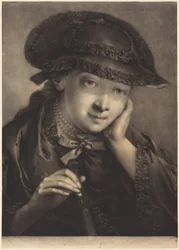 Giovane donna con ventaglio