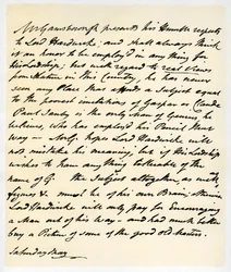 Lettera di Thomas Gainsborough a Lord Hardwicke, c1760-1770