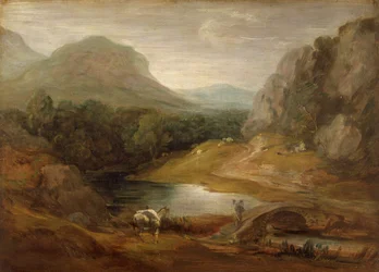 Paesaggio roccioso con ponte