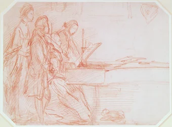 Studio per un ritratto di gruppo di una festa musicale, c.1770