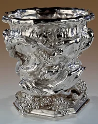 Secchiello per bottiglie in argento stile Rocaille