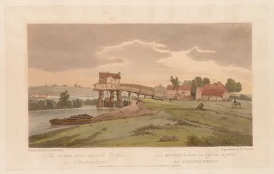 Una selezione di venti delle vedute più pittoresche di Parigi: Il mulino ad acqua sopra il ponte a Charenton