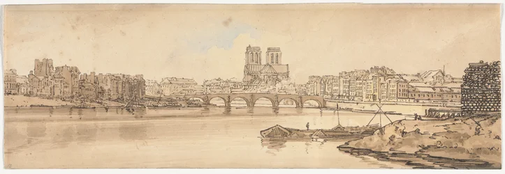 Una selezione di venti delle vedute più pittoresche di Parigi: Vista del Pont de la Tournelle e Notre Dame presa dall