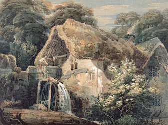 Un mulino a ruota, Devon, 1797