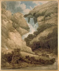 La gola di Wathenlath con le cascate di Lodore, Derwentwater, c1801