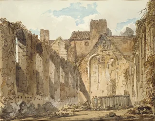 Le rovine della cappella nel Savoy Palace, Londra