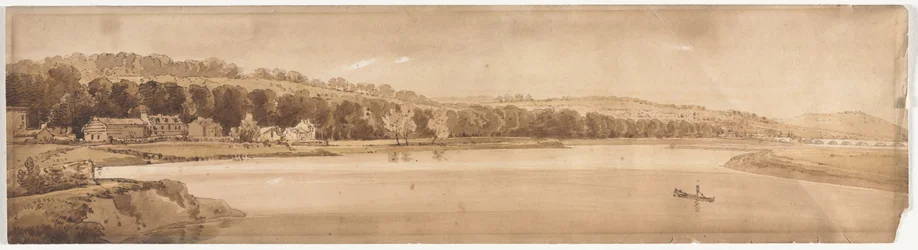 Venti vedute di Parigi e dintorni: Vista di St. Cloud e Monte Calvario presa dal Pont de Sèvres