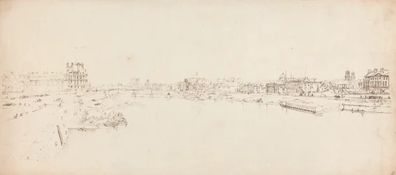 Veduta delle Tuileries e del ponte presa dal Pont de la Concorde