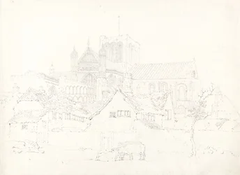 Cattedrale di Winchester, da nord-est, c.1795
