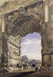 Arco di Tito, Roma, 1842