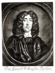 Ritratto di Titus Oates inciso da R. Thompson
