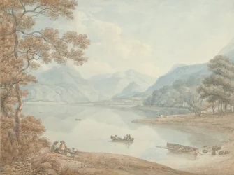 Veduta di Derwent Water, in direzione di Borrowdale (Cumberland)