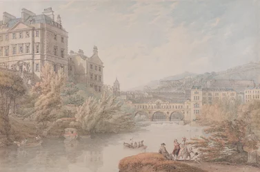 Vista di Bath dai Giardini di Primavera