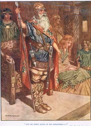 E gridò ad alta voce nella sua grandezza (litho)