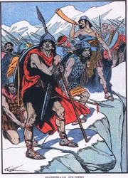 Soldati Annibali (litografia a colori)