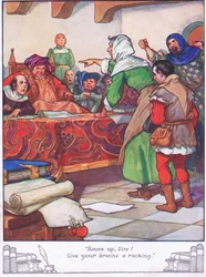 "Svegliatevi, signori! Date una scossa ai vostri cervelli". (litografia a colori)