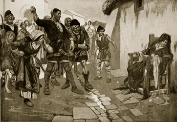 Lo sgabello di Cucking in epoca normanna, illustrazione da "Hutchinson