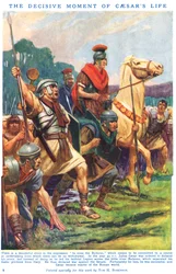 Il momento decisivo della vita di Cesare, illustrazione da "Newnes
