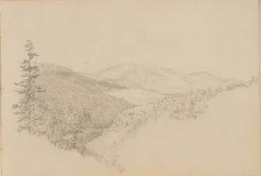 Kauterskill Clove dal Taccuino di Paesaggi e Soggetti Animali, ca. 1860-64