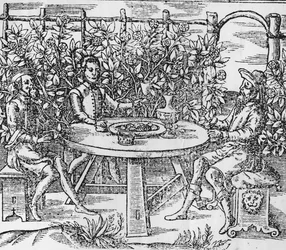 Rilassarsi in un pergolato, 1577