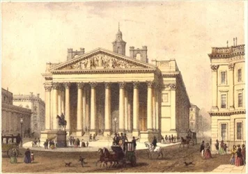 La Borsa Reale, inciso da Charles-Claude Bachelier, pub. 1854 da E. Gambart & Co.