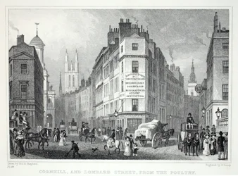 Cornill e Lombard Street, dal Poultry, da 