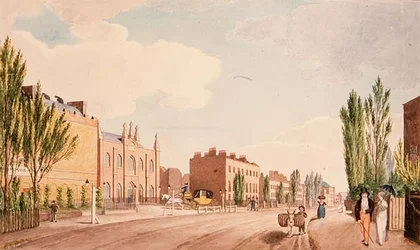 Vista della Riforma Femminile e della Nuova Cappella della Scuola Filantropica, St. George