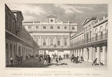 Vista N.O. del London Horse and Carriage Repository, Gray