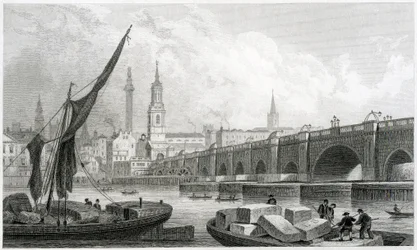 Vecchio Ponte di Londra, da Southwark, 1829