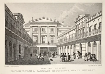 Vista sud-est del London Horse and Carriage Repository, Gray