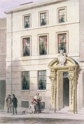 La nuova facciata della Painter Stainers Hall, 1850