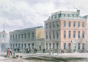 Veduta di Soho Square e Carlisle House
